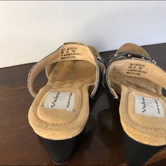 AJ Valenci Black Wedge Sandals - Picture 5 of 9